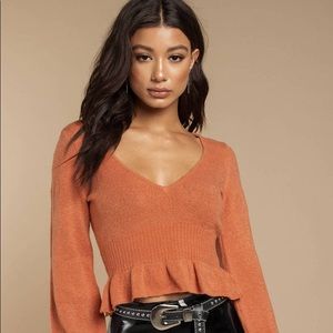 For Love and Lemons Davies Peplum Sweater